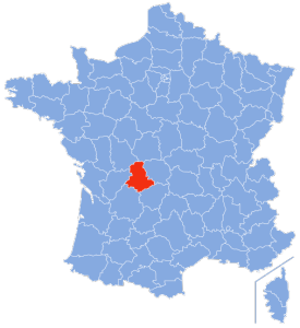 La Haute-Vienne : une situation géographique stratégique.  Source : Wikipedia