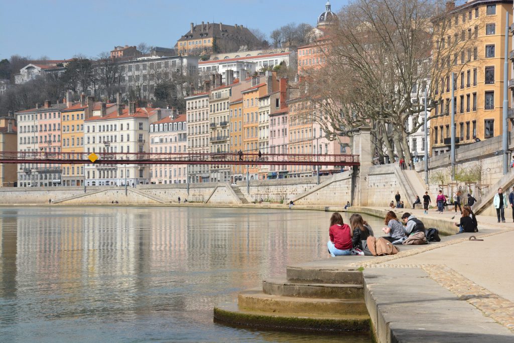 Les quais de Saône au printemps