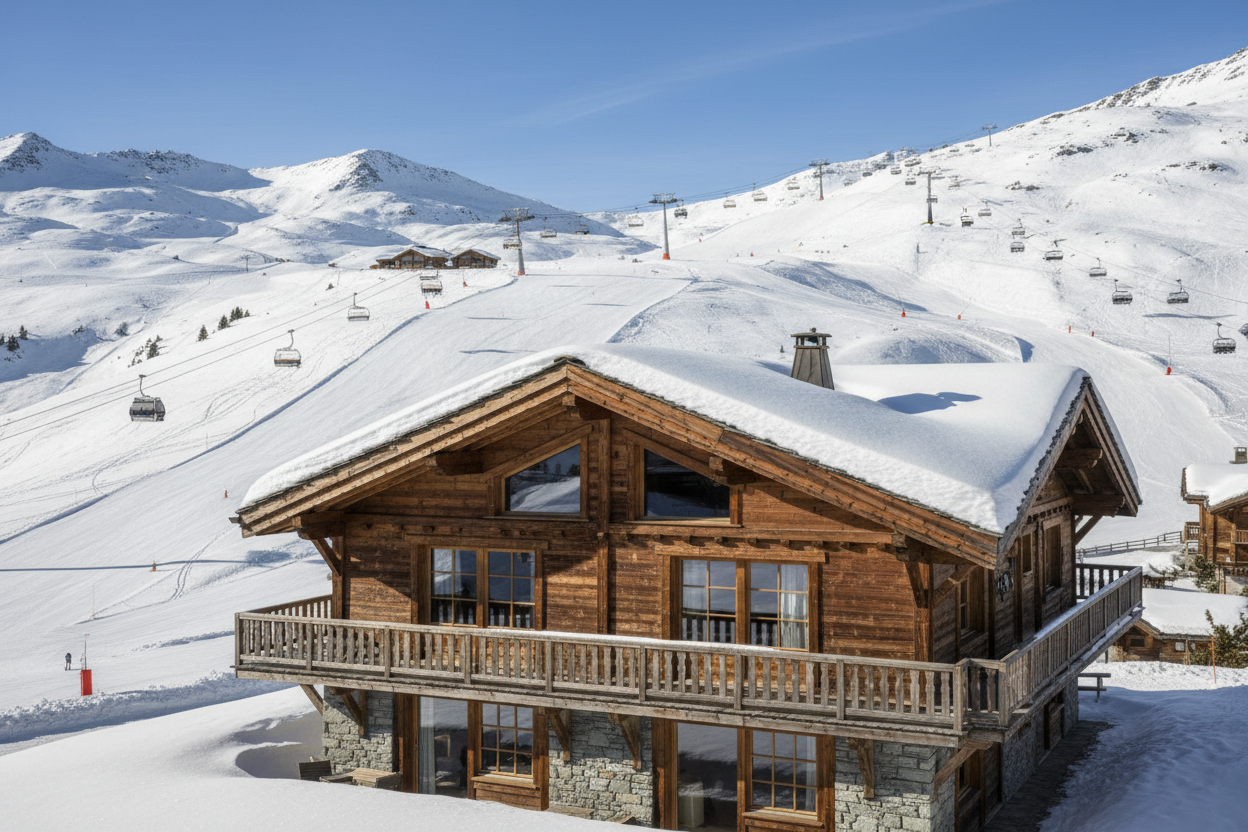 Chalet de montagne en station de ski des Hautes-Alpes, idéal pour un investissement locatif saisonnier.